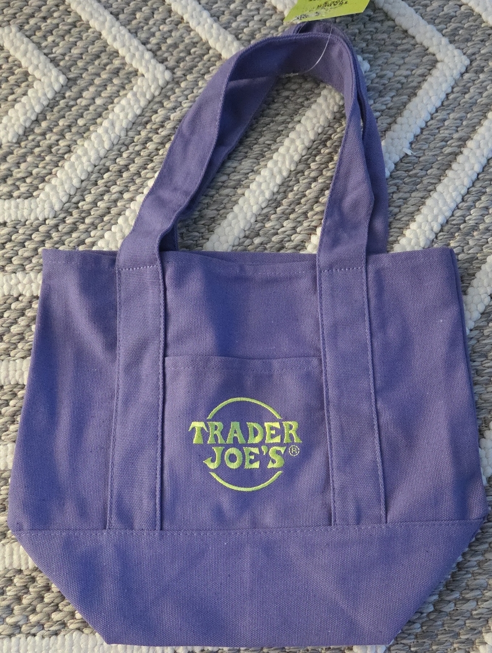 Trader Joe's-Fall Edition-Mini Purple Canvas Tote Bag